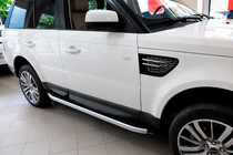 Range Rover Sport 2005-2013 рр. Бокові пороги Fullmond (2 шт., алюм.) фото 1