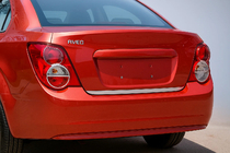 Chevrolet Aveo T300 2011-2020 рр. Кромка багажника (Sedan, нерж.) фото 1