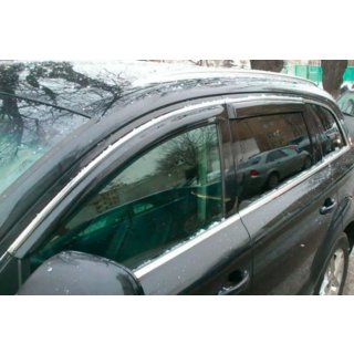 Вітровики з хром молдингом (4 шт, HIC) Audi Q7 2005-2015 рр. фото 1