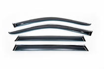 BMW X5 F15 2013-2018 рр. Вітровики з хром молдингом (4 шт, HIC) фото 6