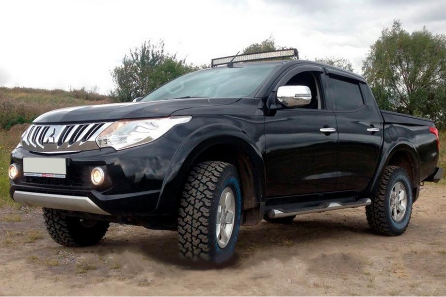 Mitsubishi L200 2015-2024 рр. Вітровики (4 шт, HIC) Фото 1