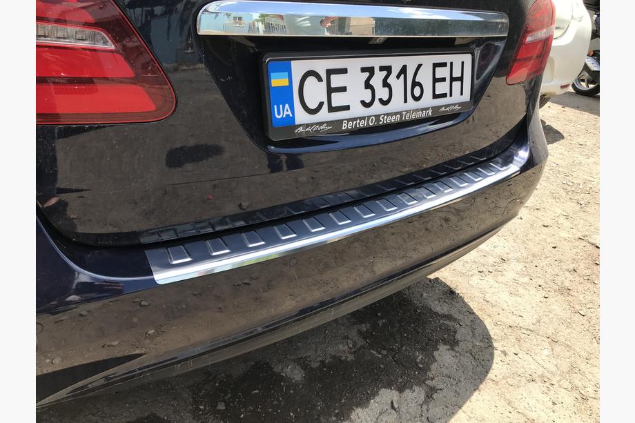 Mercedes B-class W246 2011-2018 рр. Накладка на задній бампер Carmos (нерж) Фото 4