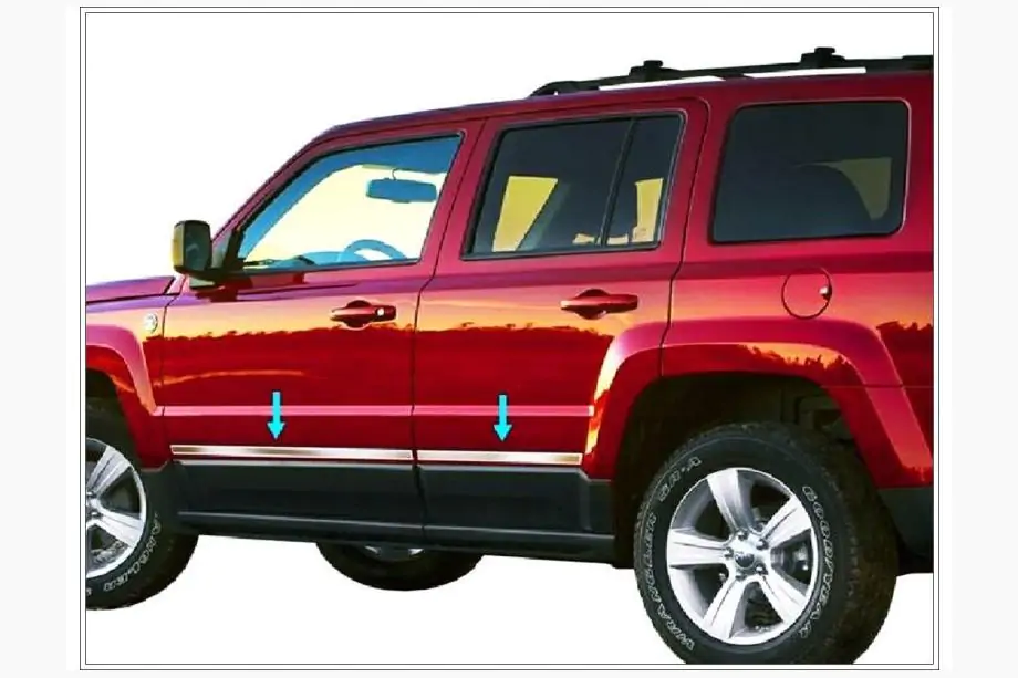 Jeep Cherokee/Liberty 2007-2013 рр. Молдинг дверей (нерж)