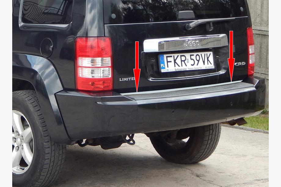 Jeep Cherokee/Liberty 2007-2013 рр. Кромка багажника (нерж.) Image