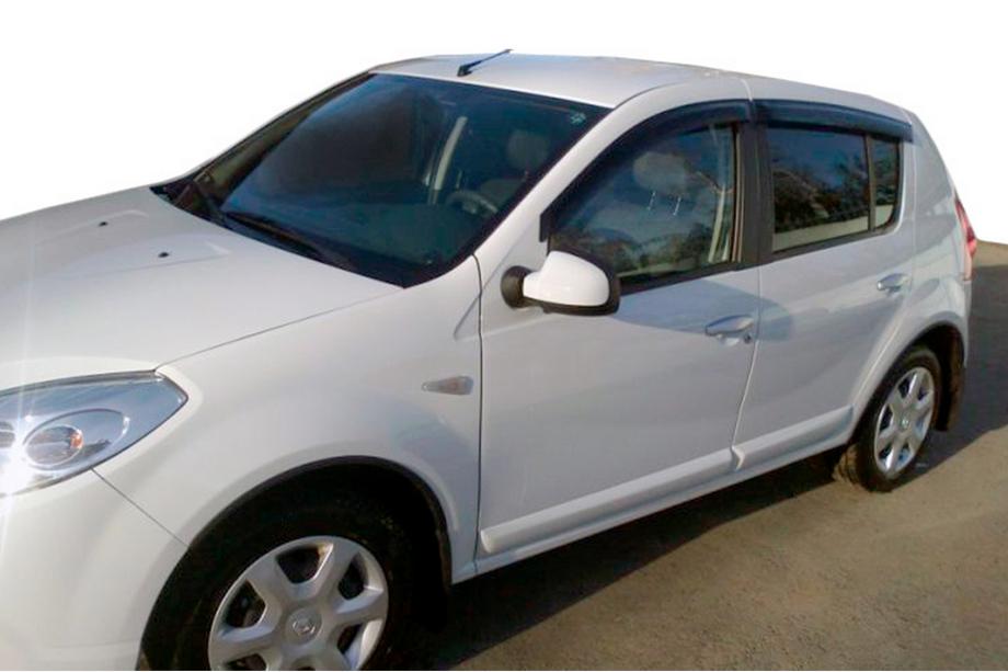 Renault Sandero 2007-2013 рр. Вітровики (4 шт, HIC) Фото 1