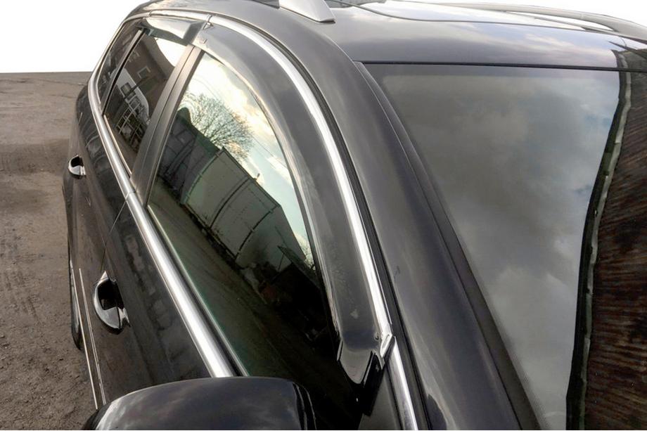 Volkswagen Passat B6 2006-2012 рр. Вітровики з хром молдингом SW (4 шт, HIC) Фото 7
