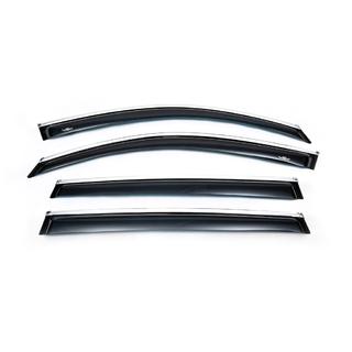 Вітровики з хром молдингом (4 шт, HIC) фото 2