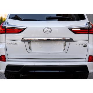 Задня підставка під номер з LED (2007-2023) Lexus LX570/450d 2008-2022 рр. фото 2