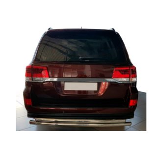 Задній захист AK002-double (2 шт., нерж) Toyota Land Cruiser 200 2007-2021 рр. фото 1