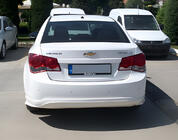 Chevrolet Cruze 2009-2015 рр. Накладка на задній бампер SD (Meliset, під фарбування) фото 2