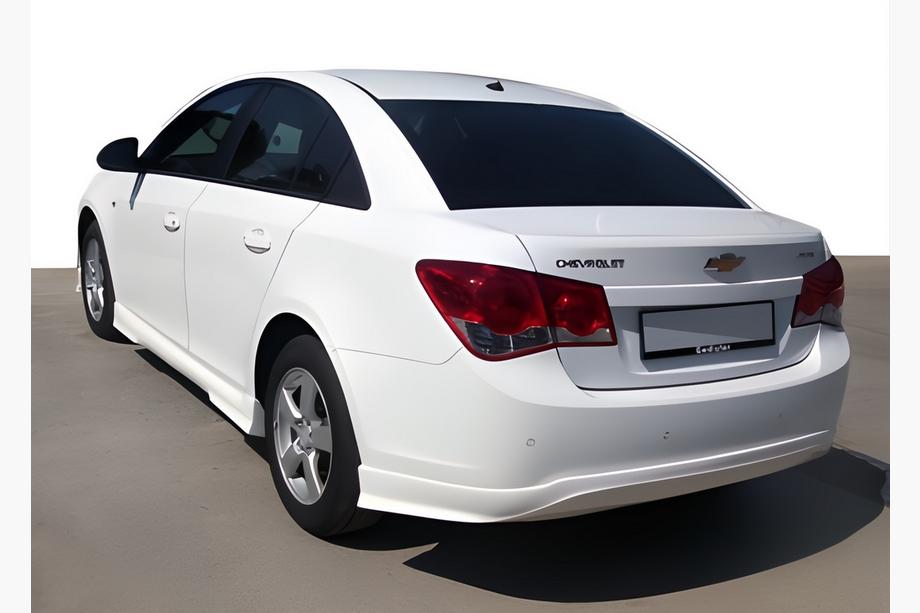 Chevrolet Cruze 2009-2015 рр. Накладка на задній бампер SD (Meliset, під фарбування) Image