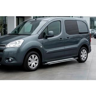 Бокові пороги Rainbow (2 шт., алюм) Peugeot Partner Tepee 2008-2018 рр. фото 1