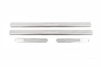 Fiat Punto Grande/EVO 2006-2018 рр. Накладки на пороги OmsaLine (4 шт., нерж.) фото 2