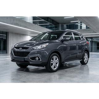 Бокові пороги Rainbow (2 шт., Алюм.) Hyundai IX-35 2010-2015 рр. фото 1