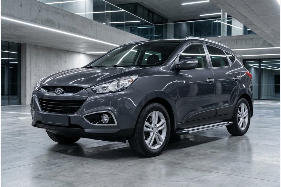 Hyundai IX-35 2010-2015 рр. Бокові пороги Rainbow (2 шт., Алюм.) Image