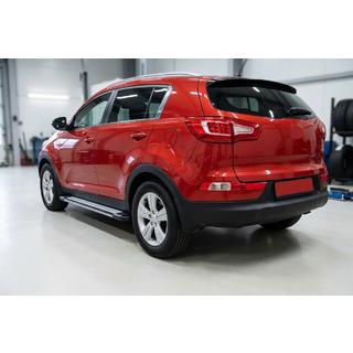 Бокові пороги Rainbow (2 шт., Алюм.) Kia Sportage 2010-2015 рр. фото 1