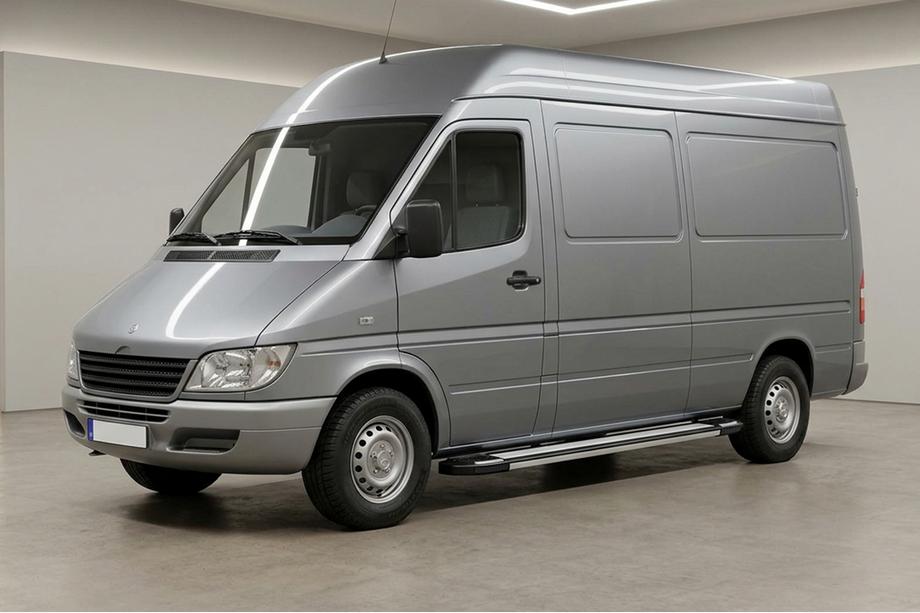 Mercedes Sprinter W901/902/903/904/905 1995-2006 рр. Бокові пороги Rainbow (2 шт., Алюм.) Image