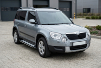 Skoda Yeti 2009-2017 рр. Бокові пороги Rainbow (2 шт, алюм) фото 1