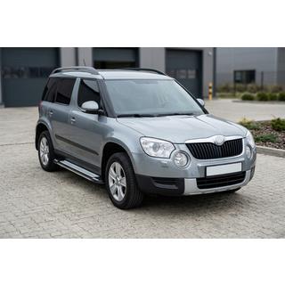 Бокові пороги Rainbow (2 шт, алюм) Skoda Yeti 2009-2017 рр. фото 1