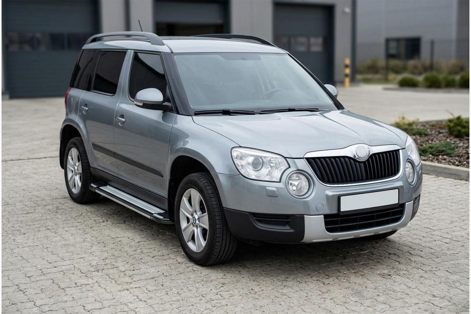 Skoda Yeti 2009-2017 рр. Бокові пороги Rainbow (2 шт, алюм) Image