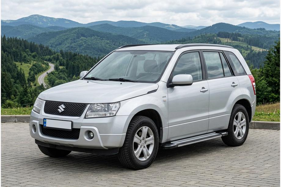 Suzuki Grand Vitara 2005-2017 рр. Бокові пороги Rainbow (2 шт, алюм) Image