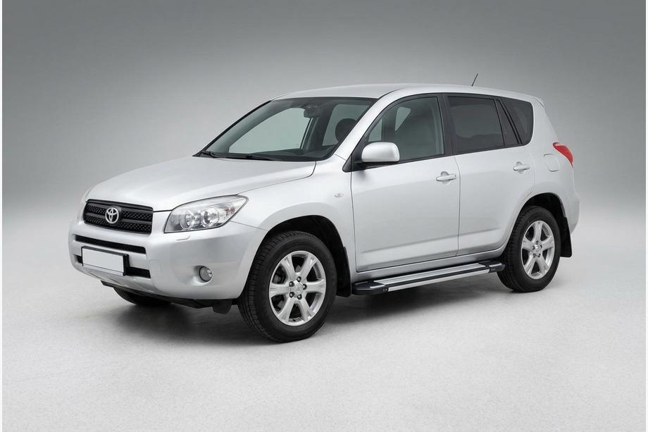 Toyota Rav 4 2006-2013 рр. Бокові пороги Rainbow (2 шт, алюм) Image