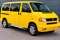 Volkswagen T4 Transporter 1990-2003 рр. Бокові пороги Rainbow (2 шт., алюм) фото 1