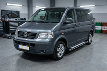 Volkswagen T5 Multivan 2003-2010 рр. Бокові пороги Rainbow (2 шт., алюм) Довга база фото 1