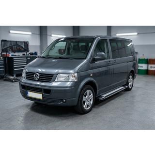 Бокові пороги Rainbow (2 шт., алюм) Volkswagen T5 Multivan 2003-2010 рр. фото 1
