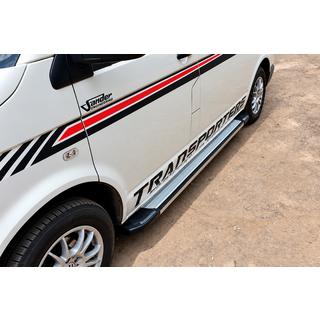 Бокові пороги Rainbow (2 шт., алюм) Volkswagen T5 Multivan 2003-2010 рр. фото 3