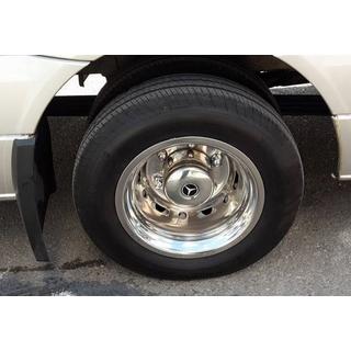 Ковпаки з нержавійки Ексклюзив V1 (2 катковий, 4 шт) Mercedes Sprinter W906 2006-2018 рр. фото 4