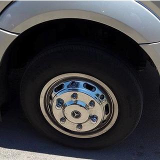 Ковпаки з нержавійки Ексклюзив V1 (2 катковий, 4 шт) Volkswagen Crafter 2006-2016 рр. фото 3