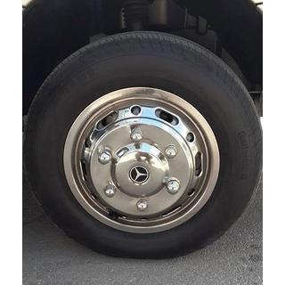 Ковпаки з нержавійки Ексклюзив V1 (2 катковий, 4 шт) Volkswagen Crafter 2006-2016 рр. фото 4