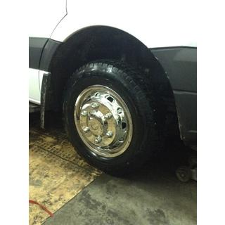 Ковпаки з нержавійки Ексклюзив V1 (2 катковий, 4 шт) Volkswagen Crafter 2006-2016 рр. фото 2