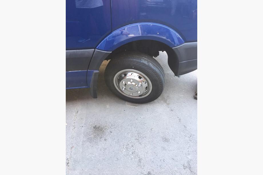 Volkswagen Crafter 2006-2016 рр. Ковпаки з нержавійки Ексклюзив V1 (2 катковий, 4 шт) 2013-2016 Фото 8