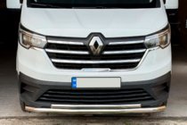 Renault Trafic 2015- рр. Передній захист ST014 (нерж.) фото 2