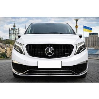 Передня решітка GT Panamericana Black (2014-2019 для V-class) фото 1