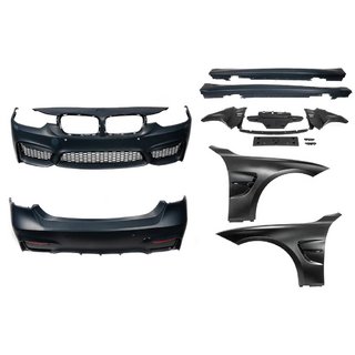 Комплект обвісів з крилами (F80 М3) BMW 3 серія F30/F31 2012-2019 рр. фото 2