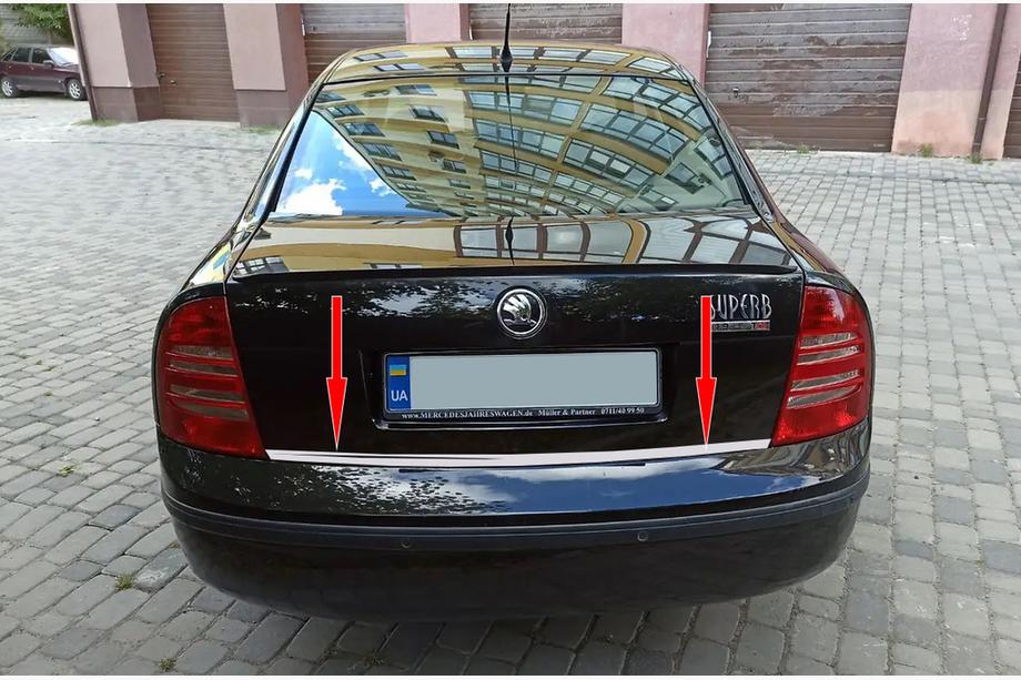 Skoda Superb 2001-2009 рр. Кромка багажника (нерж.) Image