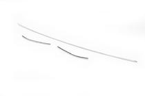 Skoda Superb 2015-2024 рр. Накладки на передній бампер OmsaLine (3 шт., нерж.) фото 3