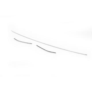 Накладки на передній бампер OmsaLine (3 шт., нерж.) фото 3