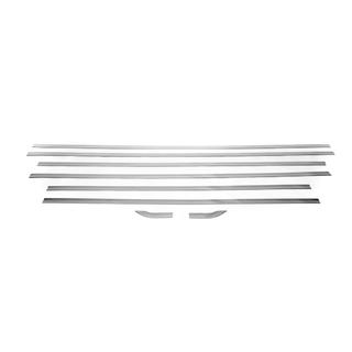 Нижні молдинги скла середня база (8 шт, нерж.) Volkswagen Crafter 2016- рр. фото 2