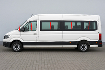 Volkswagen Crafter 2016- рр. Нижні молдинги скла довга база (10 шт, нерж.) фото 1