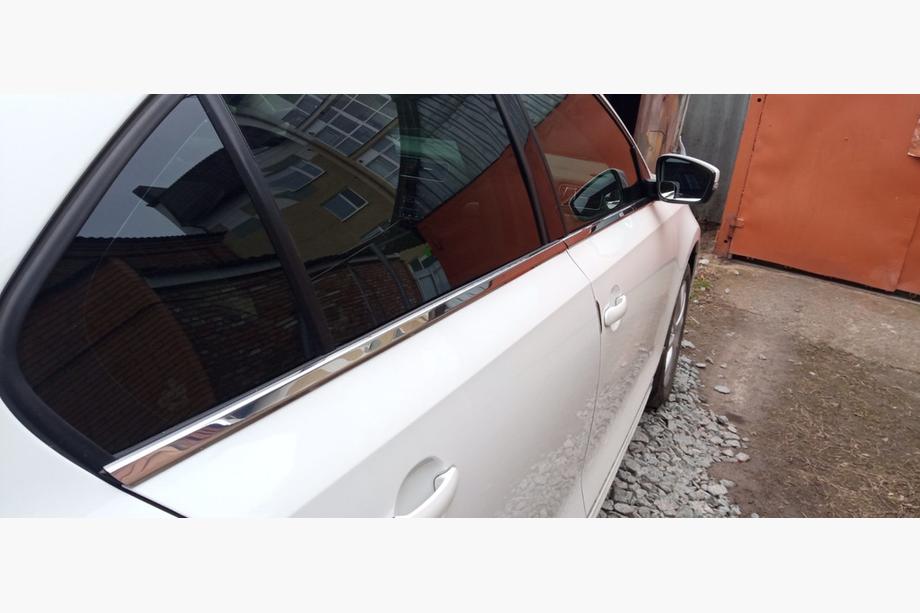 Volkswagen Jetta 2011-2018 рр. Нижні молдинги вікон (6 шт, нерж.) OmsaLine - Чорний хром Фото 2