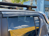 Toyota Hilux 2015- рр. Вітровики з хромованим молдингом (4 шт, Niken) фото 9