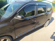 Dacia Lodgy 2012-2022 рр. Вітровики з хромованим молдингом (4 шт, Niken) фото 3
