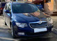 Skoda Superb 2009-2015 рр. Зимова накладка на решітку (Верхня, 2008-2013) фото 4