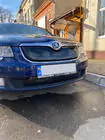 Skoda Superb 2009-2015 рр. Зимова накладка на решітку (Верхня, 2008-2013) фото 5