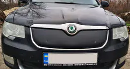 Skoda Superb 2009-2015 рр. Зимова накладка на решітку (Верхня, 2008-2013) фото 1