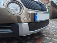 Skoda Yeti 2009-2017 рр. Зимова накладка на решітку (нижня, 2009-2013) фото 3